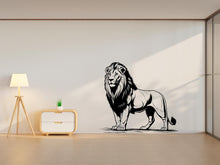 Load image into Gallery viewer, Lion wall decals, Lion Wall Sticker, Lion wall art, Animals wall vinyl Wild Lion Vinyl Sticker Decor Nursery Wild Pet Murals 496LU