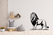 Load image into Gallery viewer, Lion wall decals, Lion Wall Sticker, Lion wall art, Animals wall vinyl Wild Lion Vinyl Sticker Decor Nursery Wild Pet Murals 496LU