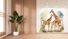 Load image into Gallery viewer, Giraffe Wall Decal, Giraffe Wall art, Nursery Bed Arch Sticker, Hedboard Wall Decal, Arch Wall Decal, Arch Wall Decal Sticker 535LU
