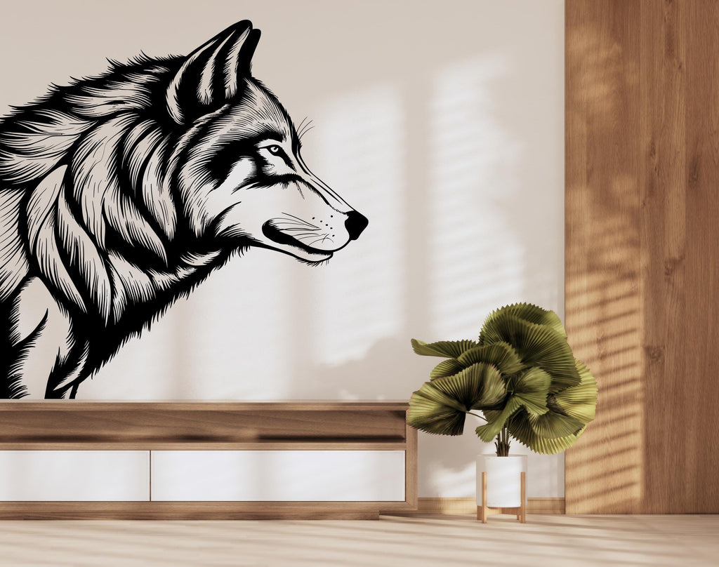 Wolf Wall Decal, Wolf Wall Art, Wolf Room Wall Decor Wolf Room Wall Sticker Wolf Wall Decor Animals Stickers 498LU