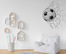 Load image into Gallery viewer, Soccer wall decor, Football Wall Decal Sport Vinyl, Football stickers, Boys Passion, Goal Wall Art, Wall Stickers, Kids Room, Decor, 536RS