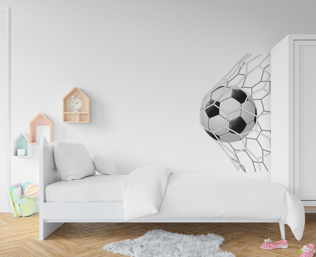 Soccer wall decor, Football Wall Decal Sport Vinyl, Football stickers, Boys Passion, Goal Wall Art, Wall Stickers, Kids Room, Decor, 536RS