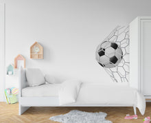 Load image into Gallery viewer, Soccer wall decor, Football Wall Decal Sport Vinyl, Football stickers, Boys Passion, Goal Wall Art, Wall Stickers, Kids Room, Decor, 536RS