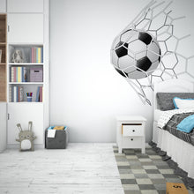 Load image into Gallery viewer, Soccer wall decor, Football Wall Decal Sport Vinyl, Football stickers, Boys Passion, Goal Wall Art, Wall Stickers, Kids Room, Decor, 536RS