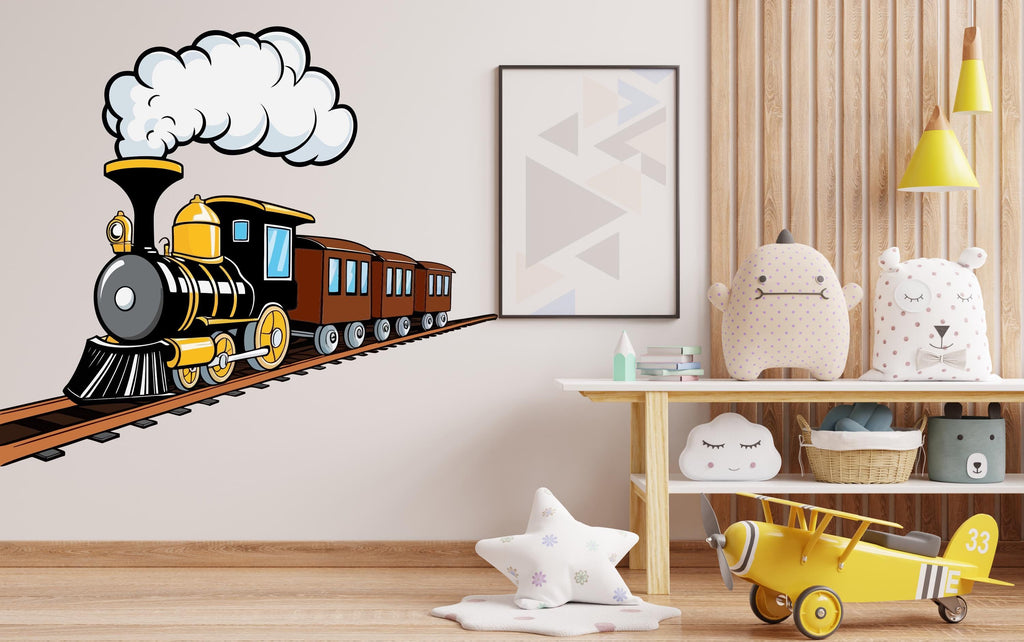 Train Wall Decal Train Wall Sticker Train Art Train Wall Vinyl Wall Decal Train Room Gifts Vinyl Wall Art Stickers 500LU