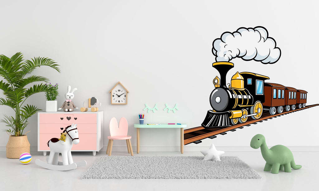 Train Wall Decal Train Wall Sticker Train Art Train Wall Vinyl Wall Decal Train Room Gifts Vinyl Wall Art Stickers 500LU
