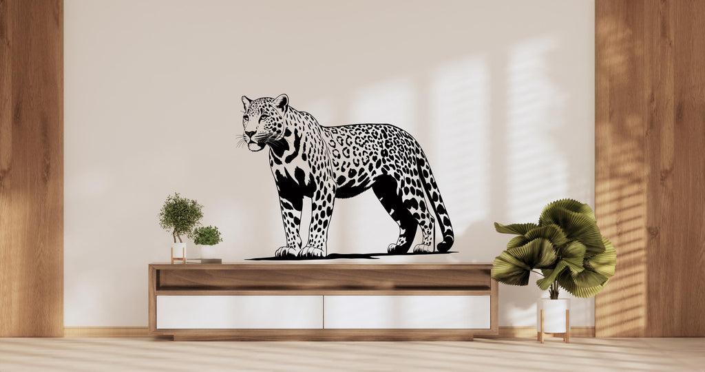 Leopard wall decals, Leopard Wall Sticker, Cheetah wall art, Animals wall vinyl Wild Cat Vinyl Sticker Decor Nursery Wild Pet Murals 501LU