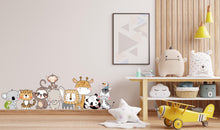 Load image into Gallery viewer, Jungle Cartoon Animals Wall Decal, Kids Room wall sticker, Animals Wall Decor Nursery Decals, Kids Wall Decals, Children's Room Decor 504LU