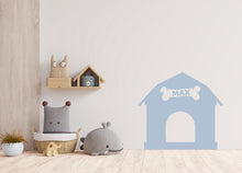 Load image into Gallery viewer, Dog House Kennel With Dog Name Wall Decal Home Headboard Color Block, Dog Wall Decor, Boho Wall Decal, Bed Headboard Sticker, Dog Gift 505LU