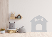Load image into Gallery viewer, Dog House Kennel With Dog Name Wall Decal Home Headboard Color Block, Dog Wall Decor, Boho Wall Decal, Bed Headboard Sticker, Dog Gift 505LU