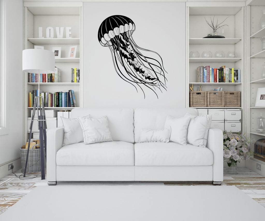 Jellyfish Wall Decal, Jellyfish Wall Art Modern Wall Stickers, Jellyfish Bathroom Decor, Jellyfish Room Wall Art Jellyfish Home Decor 507LU