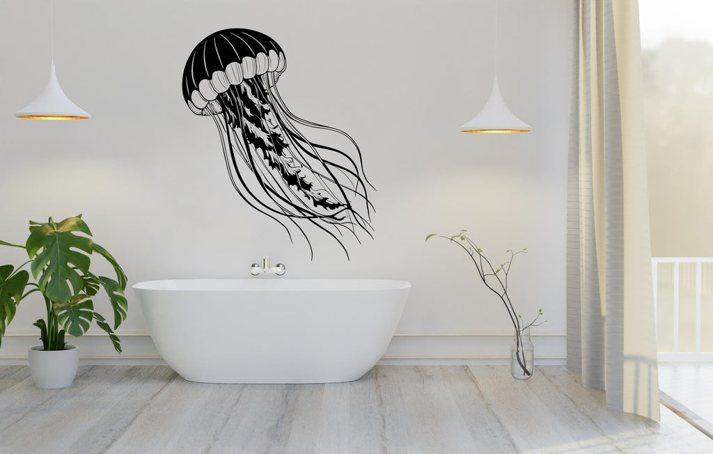 Jellyfish Wall Decal, Jellyfish Wall Art Modern Wall Stickers, Jellyfish Bathroom Decor, Jellyfish Room Wall Art Jellyfish Home Decor 507LU