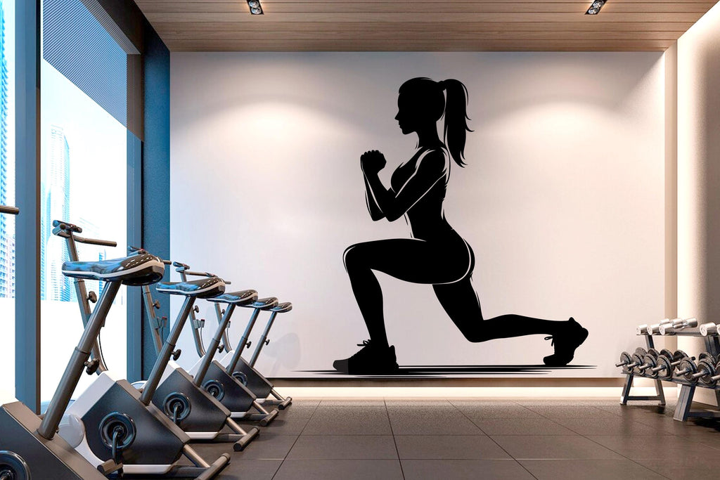 Gym Wall Decal Home Gym Girl Power fitness Quote Decor Workout Art Vinyl Gym Wall Stickers Bedroom Gym Workout Motivation Crossfit 512RS