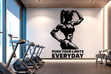 Load image into Gallery viewer, Gym Wall Decal Home Gym Girl Power fitness Quote Decor Workout Art Vinyl Gym Wall Stickers Bedroom Gym Workout Motivation Crossfit 517RS