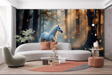 Load image into Gallery viewer, Unicorn Wall Graphics Peel and Stick Girl room Wallpaper Nursery Self Adhesive Removable nursery wall decor Mural 520RS