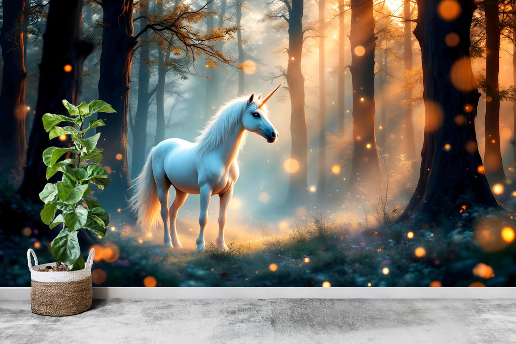 Unicorn Wall Graphics Peel and Stick Girl room Wallpaper Nursery Self Adhesive Removable nursery wall decor Mural 520RS