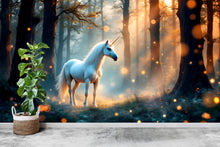 Load image into Gallery viewer, Unicorn Wall Graphics Peel and Stick Girl room Wallpaper Nursery Self Adhesive Removable nursery wall decor Mural 520RS