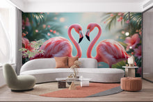 Load image into Gallery viewer, Flamingo Wall Graphics Peel and Stick Girl room Wallpaper Nursery Self Adhesive Removable nursery wall decor Mural 521RS