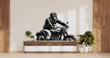 Load image into Gallery viewer, Gorilla on a Motorcycle Wall Decal - Unique Decor for Kid's Rooms and Playrooms, Fun Wall Decor, Riding a Motorcycle, Rider wall decal 508LU