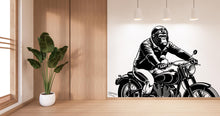 Load image into Gallery viewer, Gorilla on a Motorcycle Wall Decal - Unique Decor for Kid's Rooms and Playrooms, Fun Wall Decor, Riding a Motorcycle, Rider wall decal 508LU