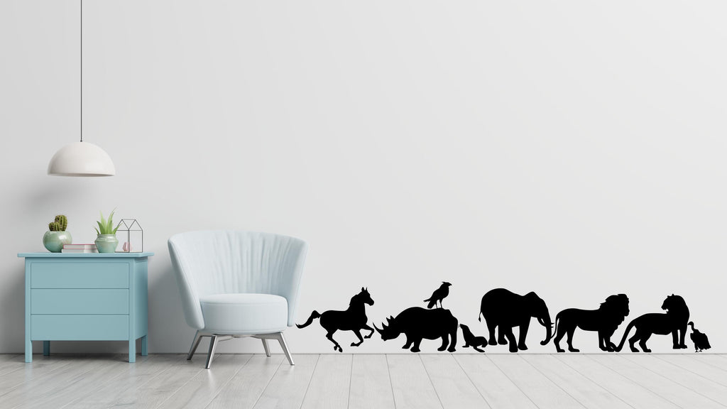 Animals Safari Wall Decal, Animals set for Wall Decor, Jungle Adventure Wall Decor, Animal wall stickers for nursery, Safari Wall Art 511LU