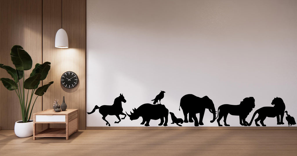 Animals Safari Wall Decal, Animals set for Wall Decor, Jungle Adventure Wall Decor, Animal wall stickers for nursery, Safari Wall Art 511LU