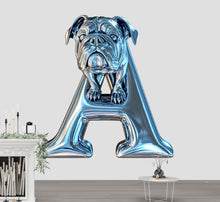 Load image into Gallery viewer, 3D Bulldog Vinyl Sticker | Customizable Letter Decal for Cars, Walls, and Window | Unique Dog Lover Gift &amp; Home Decor Vn127