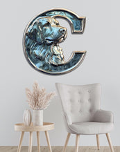 Load image into Gallery viewer, Golden Retriever 3D Vinyl Sticker | Personalized Letter Decal for Wall, Laptop, and Car | Custom Dog Retriever Lover Gift &amp; Home Decor Vn128