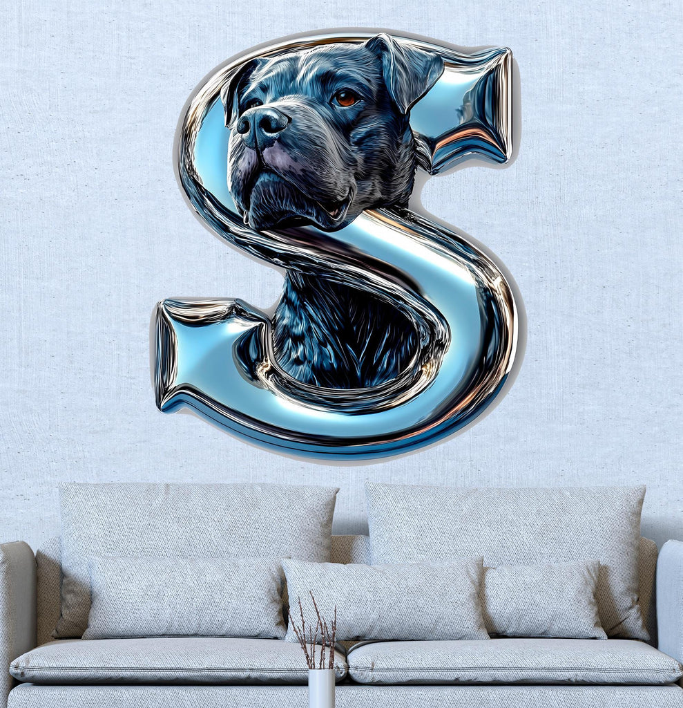 3D Rottweiler Vinyl Sticker | Personalized Letter Decal for Cars, Walls, and Laptops | Custom Rottweiler Dog Decal Lover Gift & Decor Vn130