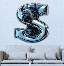 Load image into Gallery viewer, 3D Rottweiler Vinyl Sticker | Personalized Letter Decal for Cars, Walls, and Laptops | Custom Rottweiler Dog Decal Lover Gift &amp; Decor Vn130
