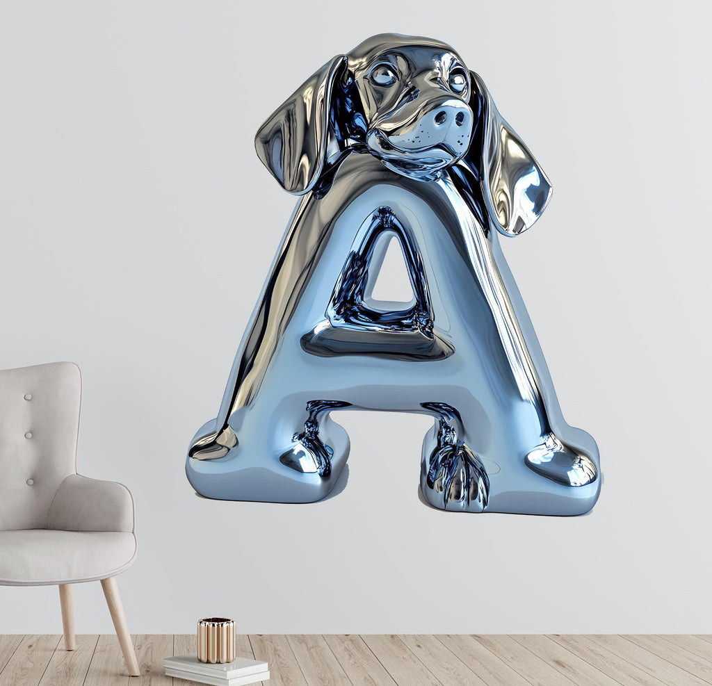 Dachshund 3D Vinyl Sticker | Personalized Letter Decal for Wall, Laptop, and Car | Unique Dog Lover Gift & Dachshund Vinyl Decal Vn131
