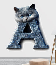 Load image into Gallery viewer, British Shorthair 3D Vinyl Sticker | Personalized Letter Decal for Wall, Car, and Laptop | Custom Cat Lover Gift | Vinyl Cat Decal Vn132