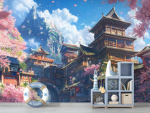 Load image into Gallery viewer, Anime Wall Mural - Japanese-Inspired Peel and Stick Wallpaper for Bedrooms, Studios, and Living Spaces - Vibrant and Stylish Decor Vn029