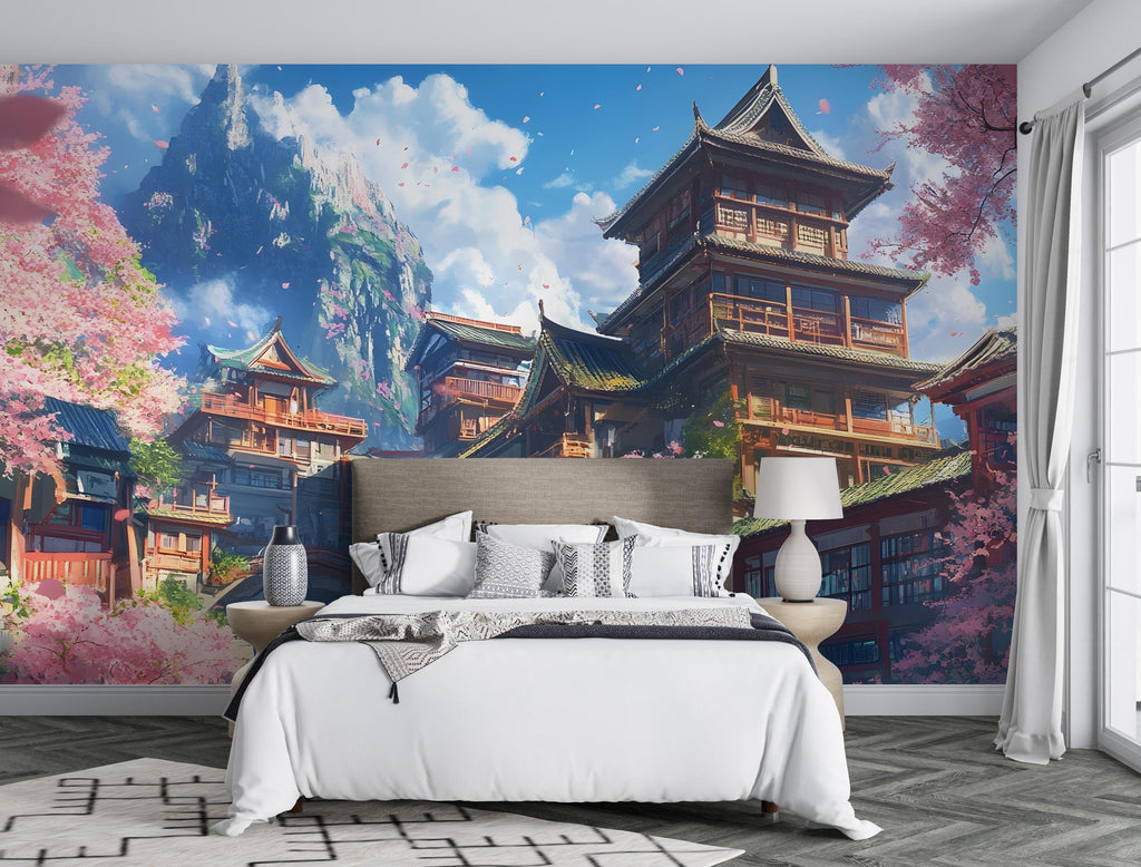 Anime Wall Mural - Japanese-Inspired Peel and Stick Wallpaper for Bedrooms, Studios, and Living Spaces - Vibrant and Stylish Decor Vn029