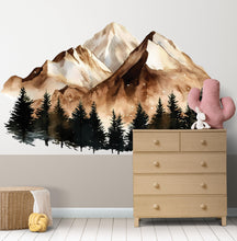 Load image into Gallery viewer, Mountain Vinyl Wall Decal – Forest Wall Decor – Peel and Stick Waterproof Stickers for Adventure and Nature Lovers – Handmade Gift Vn032