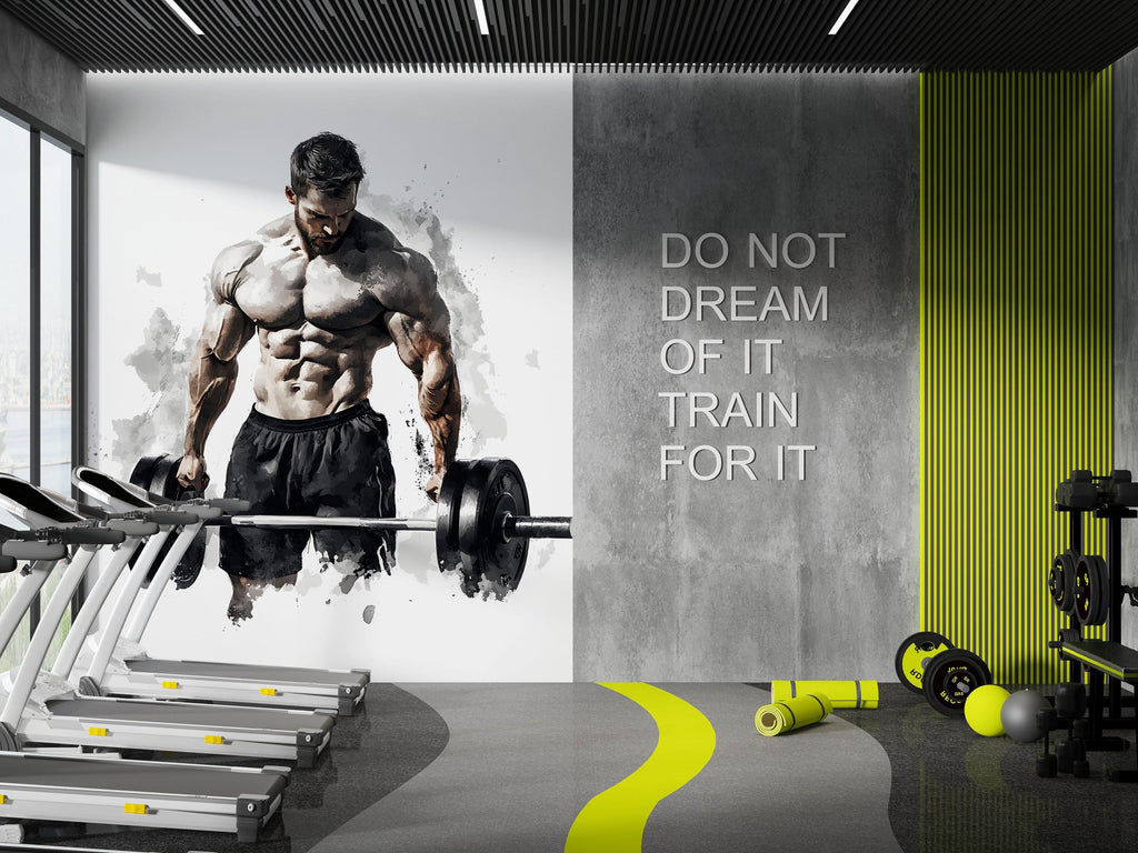 Gym Wallpaper, Inspirational Gym Wallpaper, Gym Wall Decal, Gym Wall Sticker, Gym Wall Decor Gym Wall Art Unique Gym Decor Coolest Gym vn040
