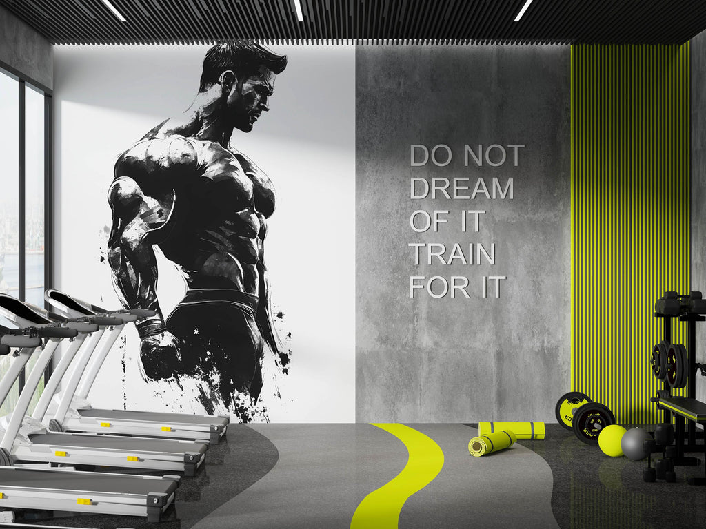 Gym Wallpaper, Inspirational Gym Wallpaper, Gym Wall Decal, Gym Wall Sticker, Gym Wall Decor Gym Wall Art Unique Gym Decor Coolest Gym vn041