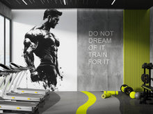 Load image into Gallery viewer, Gym Wallpaper, Inspirational Gym Wallpaper, Gym Wall Decal, Gym Wall Sticker, Gym Wall Decor Gym Wall Art Unique Gym Decor Coolest Gym vn041