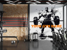 Load image into Gallery viewer, Personalized Gym Wallpaper, Inspirational Gym Wallpaper, Custom Gym Wall Decal Gym Wall Sticker, Your Name Gym Wall Decor Gym Wall Art vn042