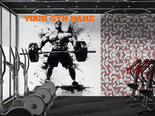 Load image into Gallery viewer, Personalized Gym Wallpaper, Inspirational Gym Wallpaper, Custom Gym Wall Decal Gym Wall Sticker, Your Name Gym Wall Decor Gym Wall Art vn042
