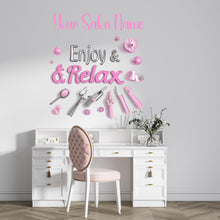 Load image into Gallery viewer, Personalized 3D Spa and Lashes Salon Decal, Customizable Busnees Sticker, Spa Salon Decal, Your Business Name Decal, Spa Sticker, Spa decor