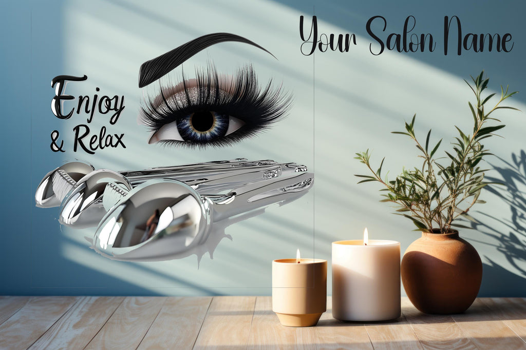 Personalized 3D Spa and Lashes Salon Decal, Customizable Busnees Sticker, Spa Salon Decal, Your Business Name Decal, Spa Sticker, Spa decor