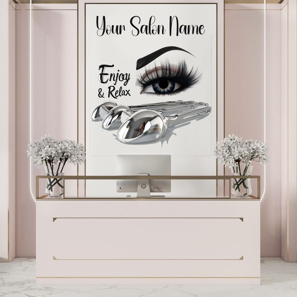 Personalized 3D Spa and Lashes Salon Decal, Customizable Busnees Sticker, Spa Salon Decal, Your Business Name Decal, Spa Sticker, Spa decor