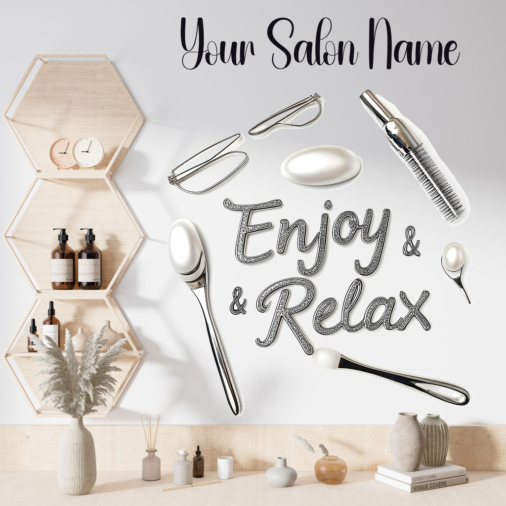 Personalized 3D Spa and Lashes Salon Decal, Customizable Busnees Sticker, Spa Salon Decal, Your Business Name Decal, Spa Sticker, Spa decor