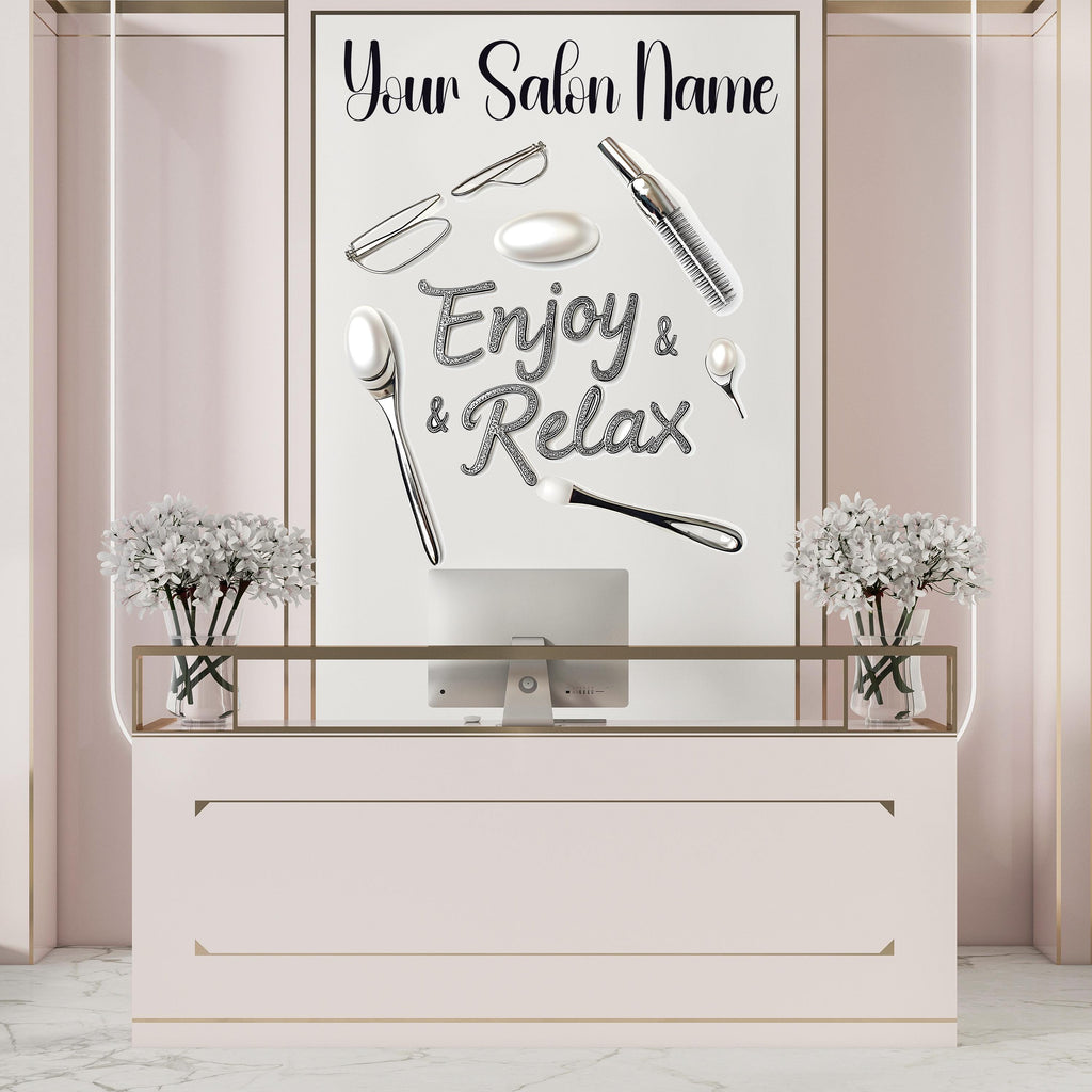 Personalized 3D Spa and Lashes Salon Decal, Customizable Busnees Sticker, Spa Salon Decal, Your Business Name Decal, Spa Sticker, Spa decor
