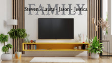 Load image into Gallery viewer, Custom Personalized Family Names Vinyl Wall Sticker Decal - Family Wall Sign Monogram - Vinyl Lettering Wall Decor, Housewarming gifts 513LU