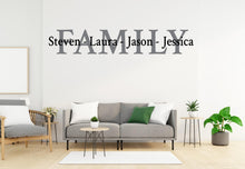 Load image into Gallery viewer, Custom Personalized Family Names Vinyl Wall Sticker Decal - Family Wall Sign Monogram - Vinyl Lettering Wall Decor, Housewarming gifts 513LU