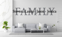 Load image into Gallery viewer, Custom Personalized Family Names Vinyl Wall Sticker Decal - Family Wall Sign Monogram - Vinyl Lettering Wall Decor, Housewarming gifts 513LU