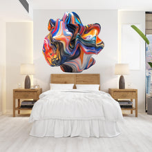 Load image into Gallery viewer, Abstract Wall Decal, colorful liquid swirls, modern art-style living room wall mural, Abstract Colorful Sticker, Abstract Decal, vn057