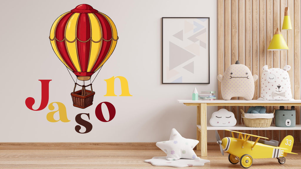 Personalized Hot Air Balloon Name Sign, Custom Gift, Hot Air Balloon Name, Hot Air Balloon Name Sign, Pilot Name Sign, Kids room decor 518LU